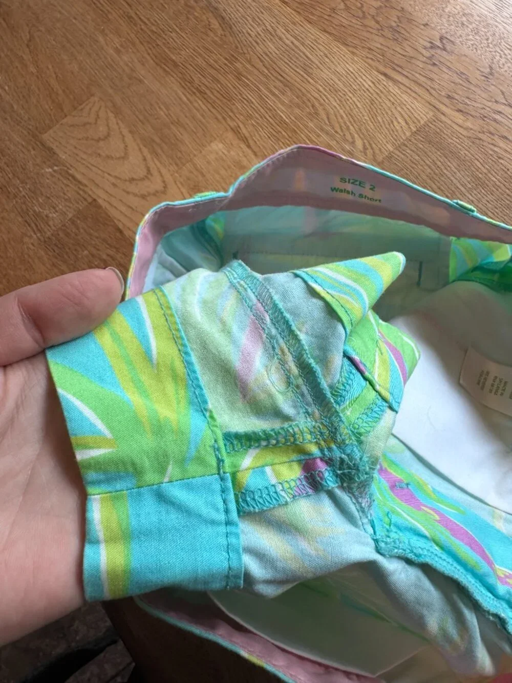 Lilly Pulitzer Walsh Shorts Palm Tree Pattern Size 2